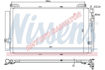 Hyundai Matrix Benzinli Klima Radyatörü 2001 2006 Model Arası 97606-17000